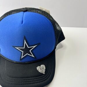 Trucker Hat….Blue and Black Cap “Dallas Star Logo”